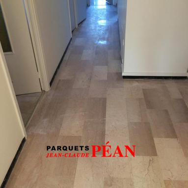 Pose parquet couloir en lame droite