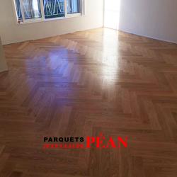Pose parquet baton rompu avec vitrification